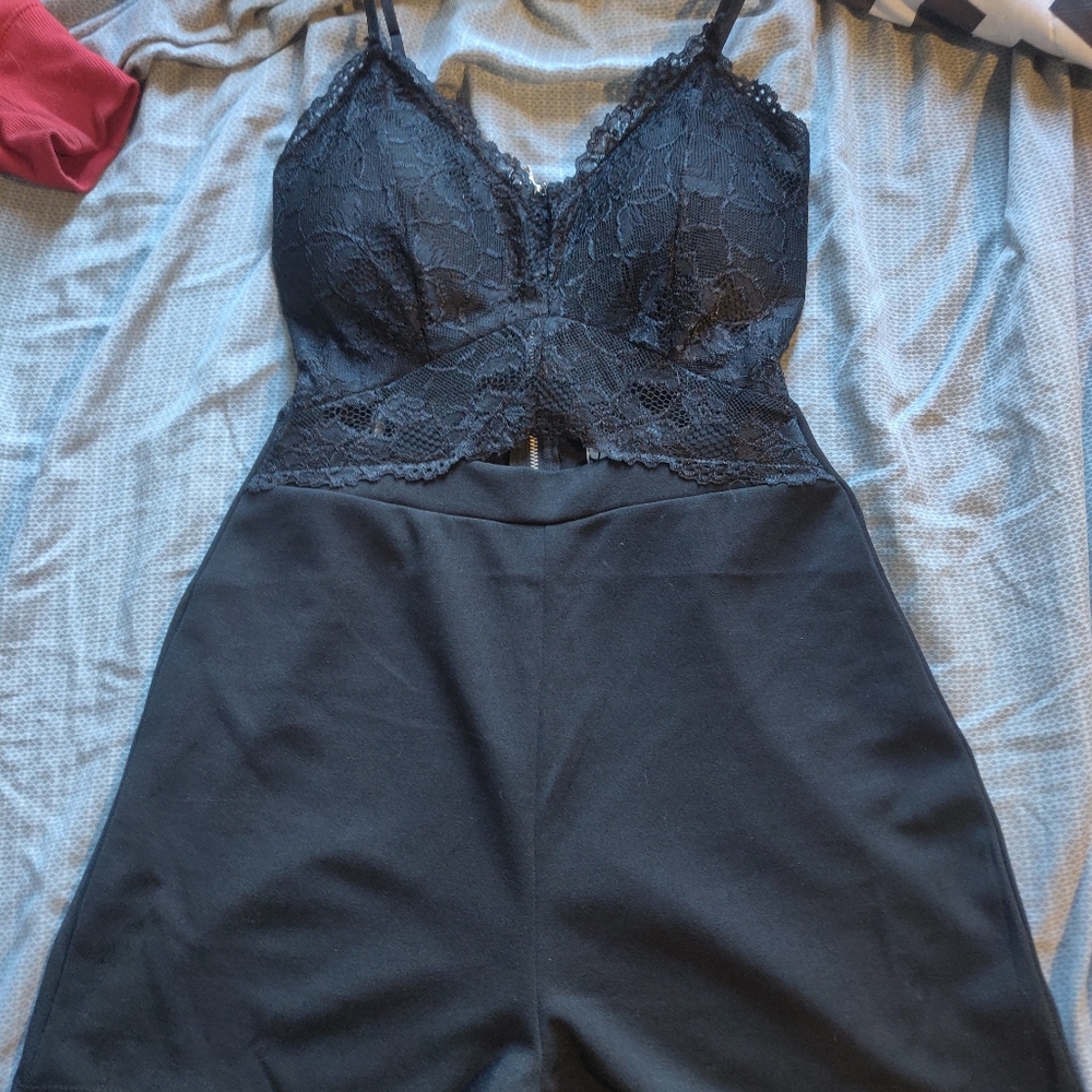 Small Lace Top, Spandex Romper
